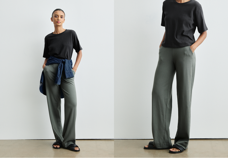 Cut from our signature blend of Peruvian pima cotton and premium modal. 