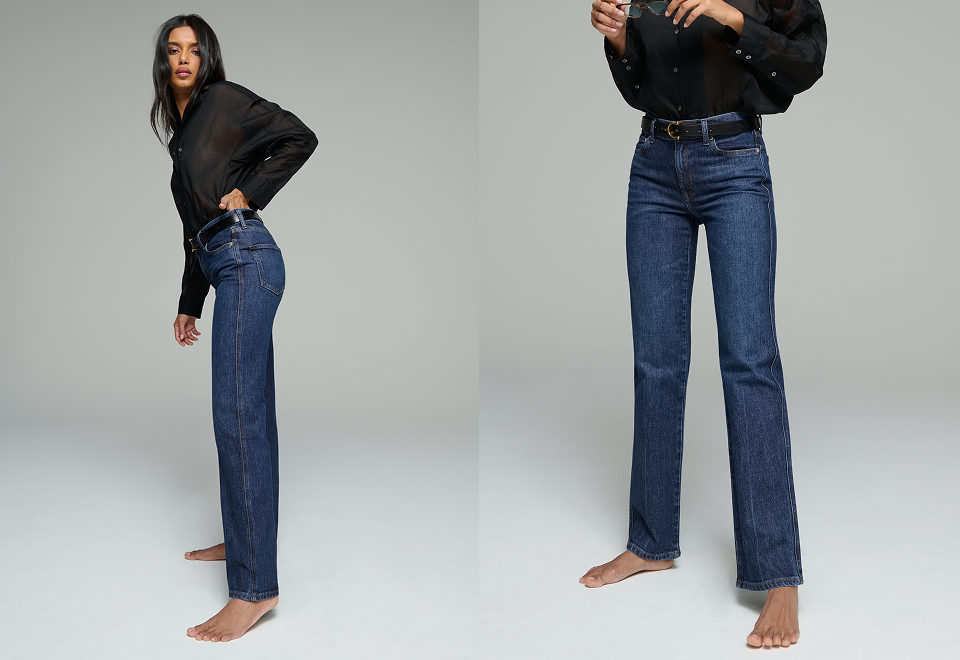 Moderate straight-leg with a waist-snatching high rise.