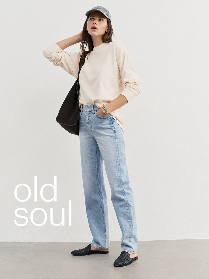 old soul. Mid-to-high rise with a fitted waist and a scooped-up backside. 