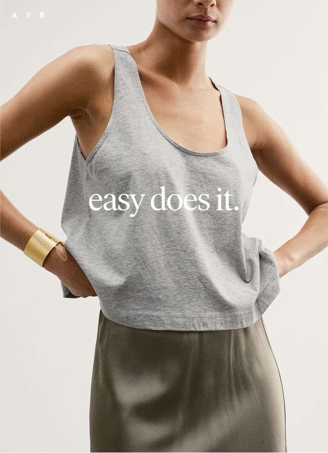 bingo. introducing: the solo pima cotton tank.