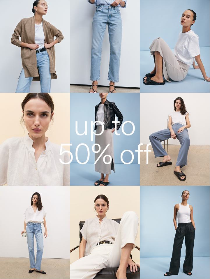 selling out! up to 50% off women's denim, tees, and more.