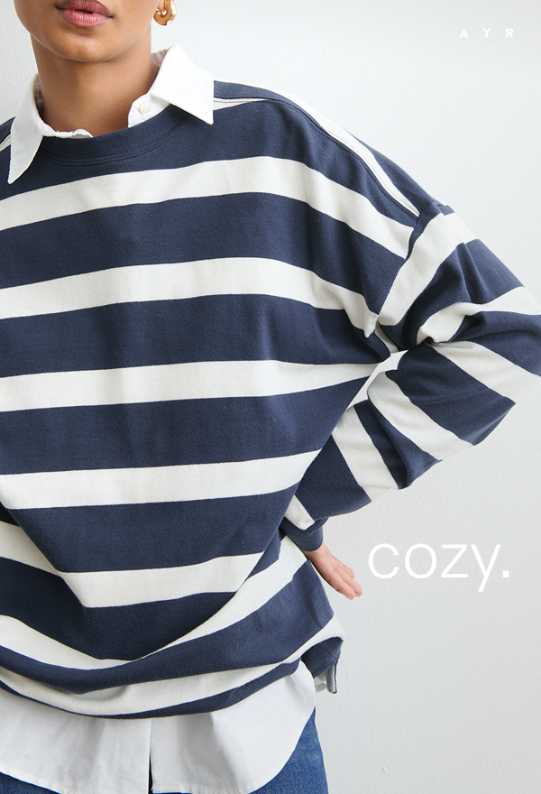 cozy. the early mornings tee. 100% cotton.