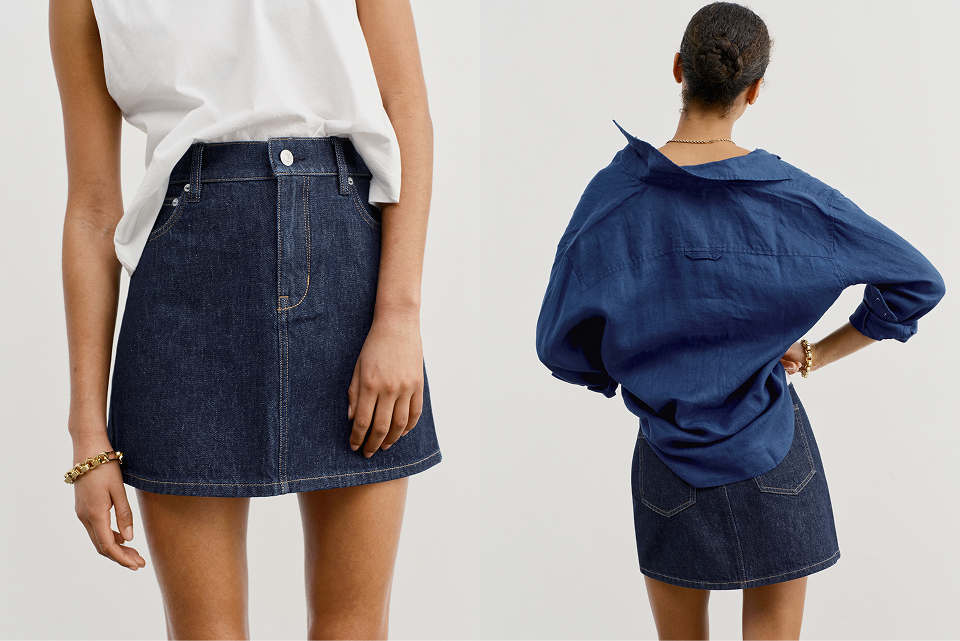 A rich dark wash, crafted from Italian indigo-dyed cotton.