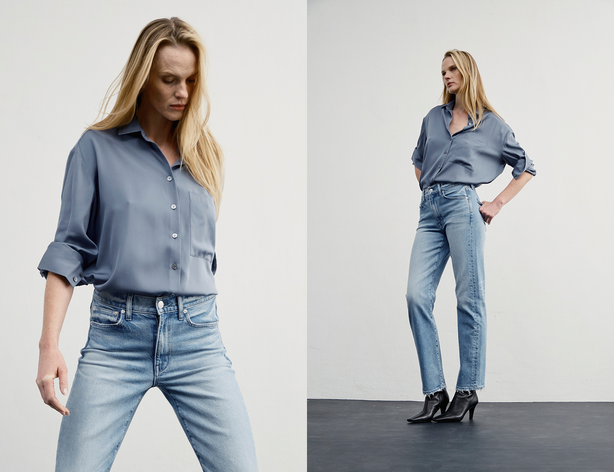 Shown in Tidepool. A universally flattering silhouette.