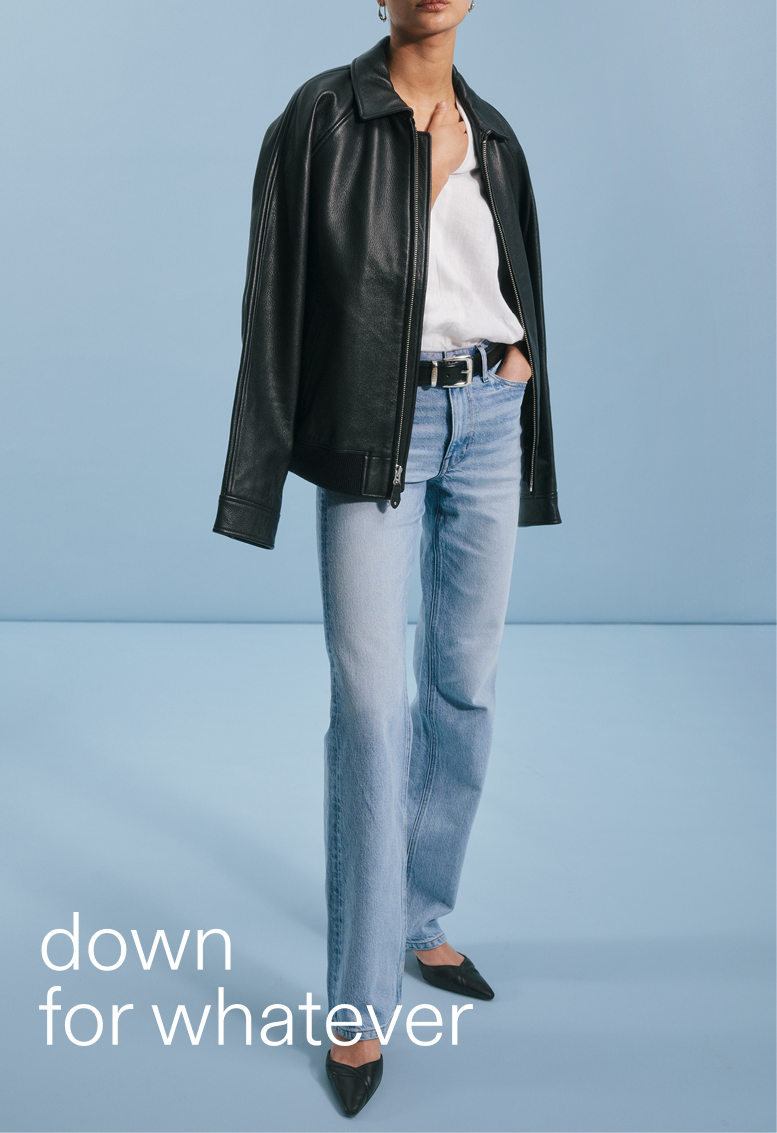 down for whatever. shop the roadie jean now.