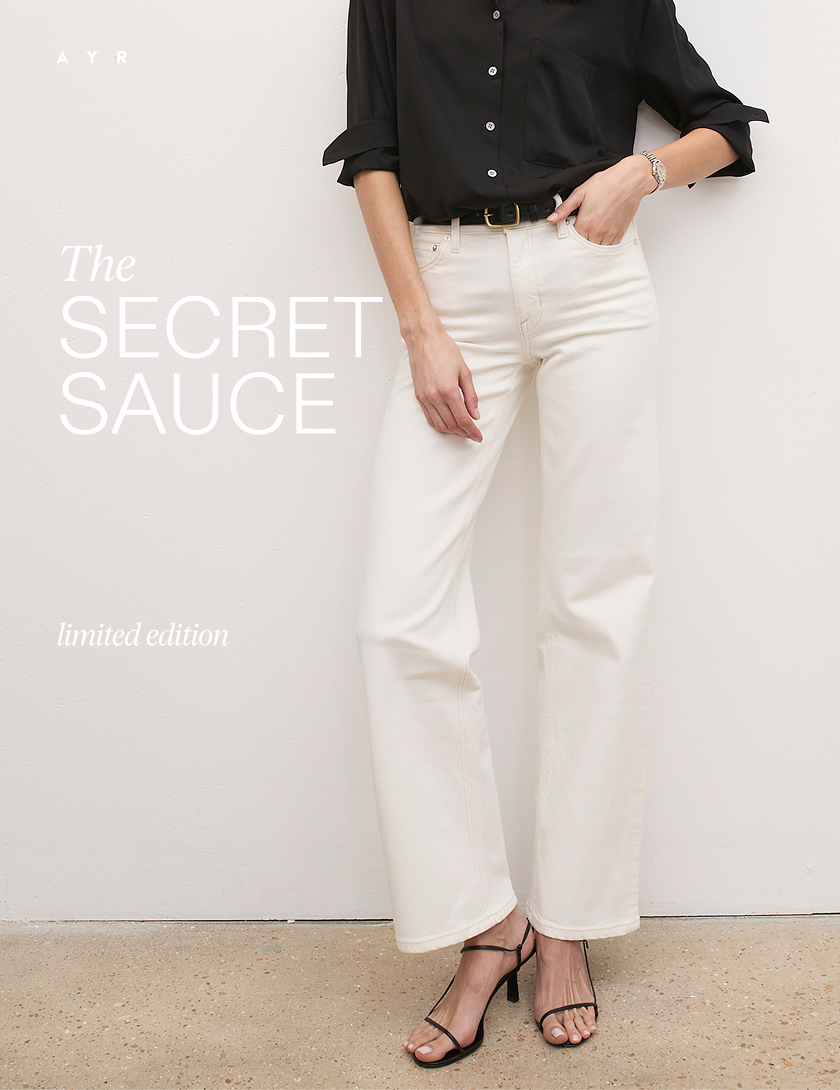 Limited Edition. The Secret Sauce jean in Creme Soda.