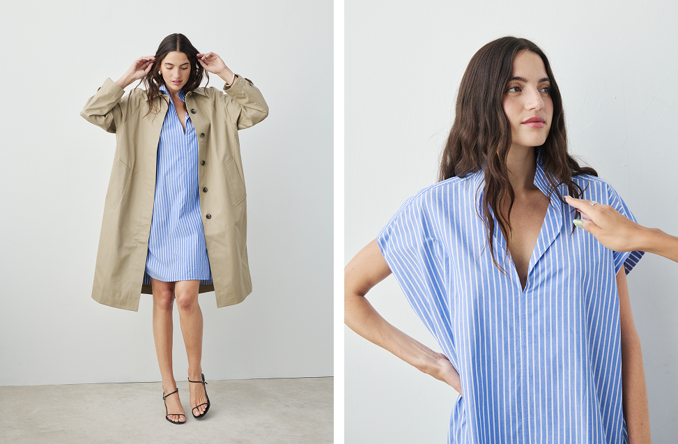 100% crisp cotton with a soft handfeel, cut into an endlessly versatile tunic.