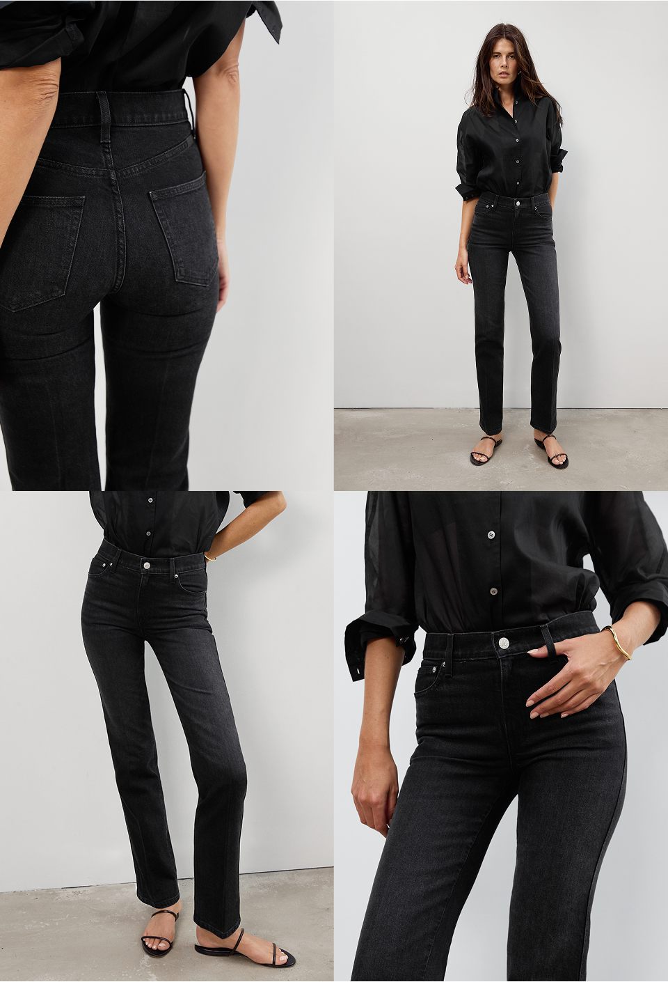 Moderate straight-leg with a waist-snatching high rise. 