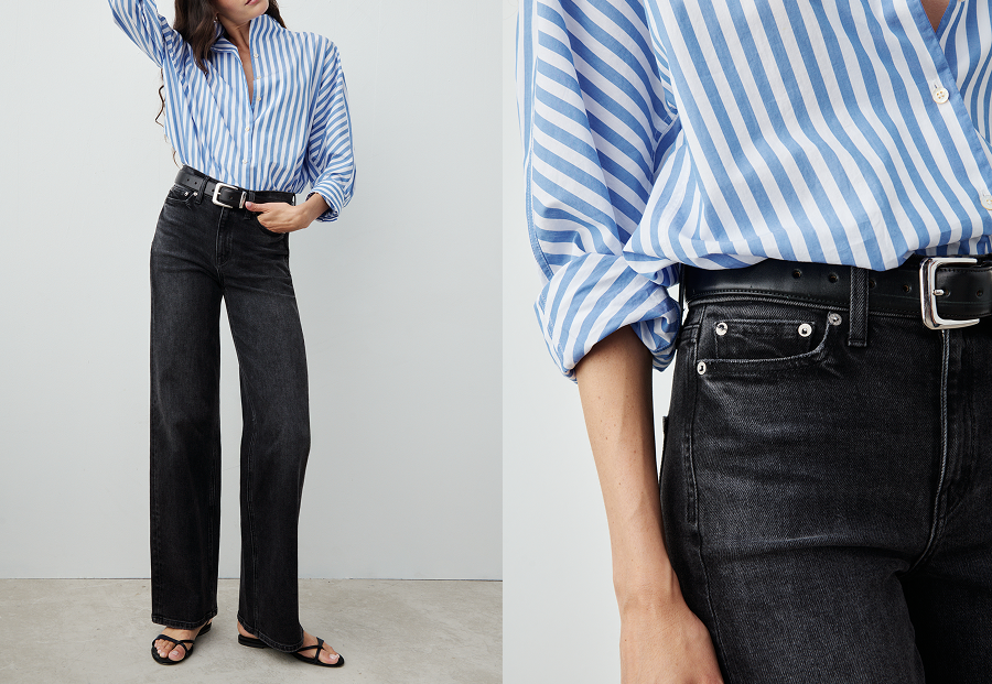 Classic washed black with light fading throughout.