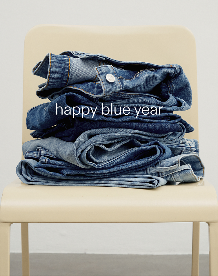 happy blue year. shop denim now.