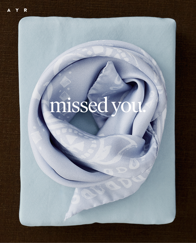missed you. our Italian silk twill bandana is back.