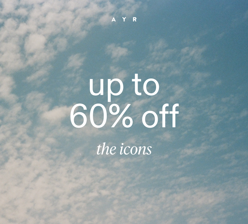 up to 60% off the icons. shop now.