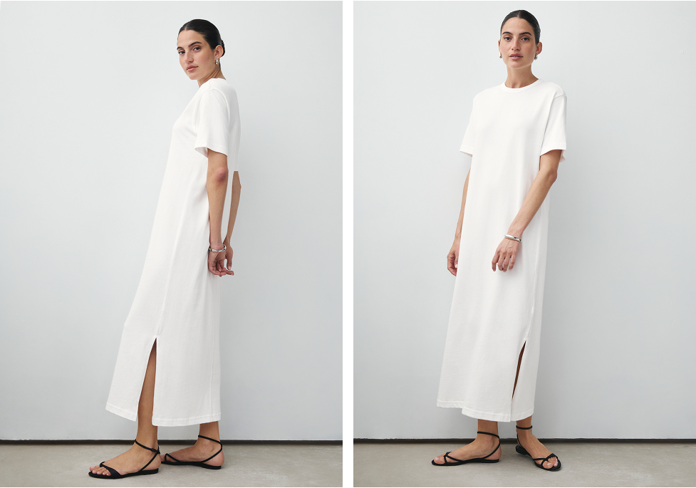 We turned our best-selling tee shirt into the world's easiest, chicest dress.