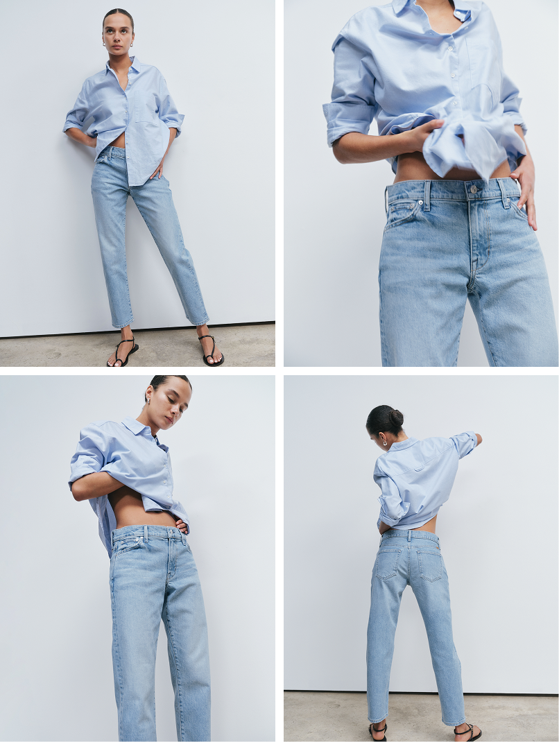 Relaxed cropped jeans with a chill mid rise.