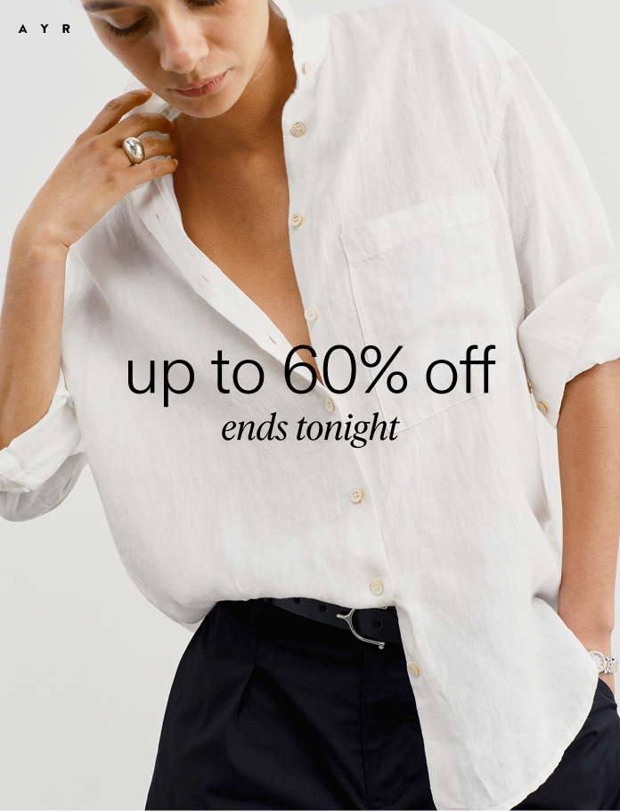 up to 60% off ends tonight! when it sells out, it's gone for good...