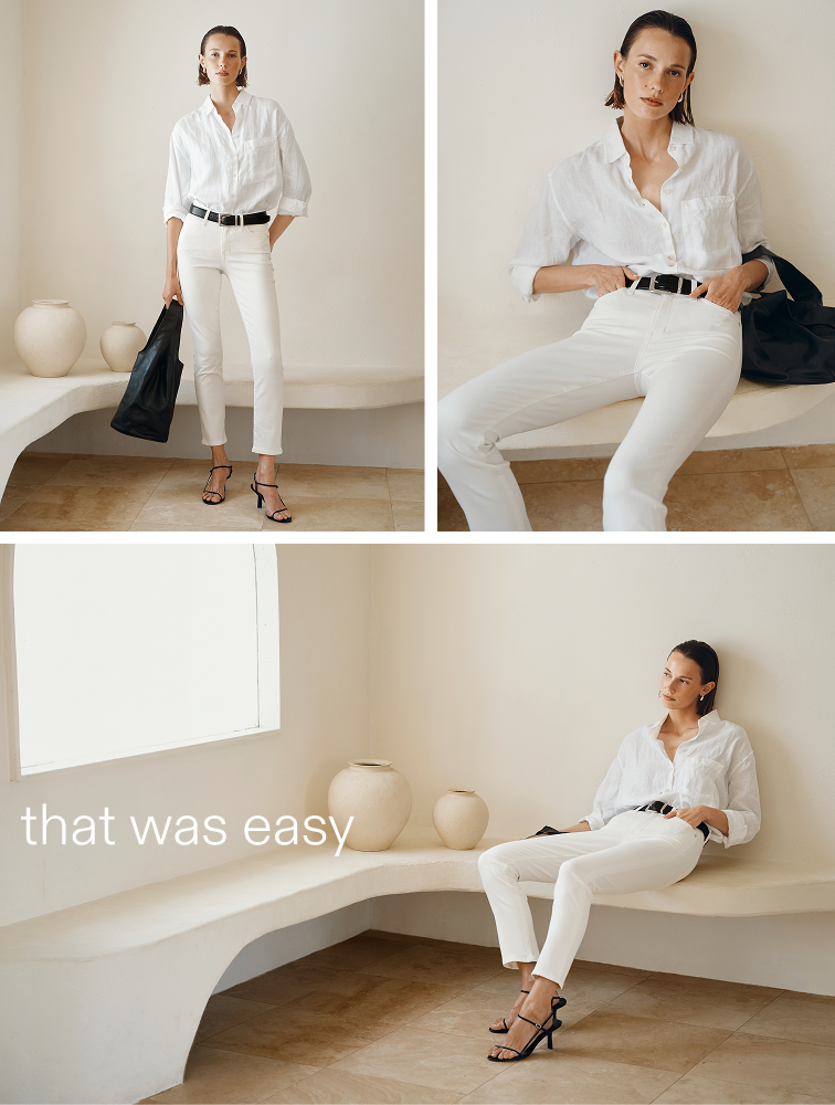 that was easy. shop the stir jean in blanc de blanc now.