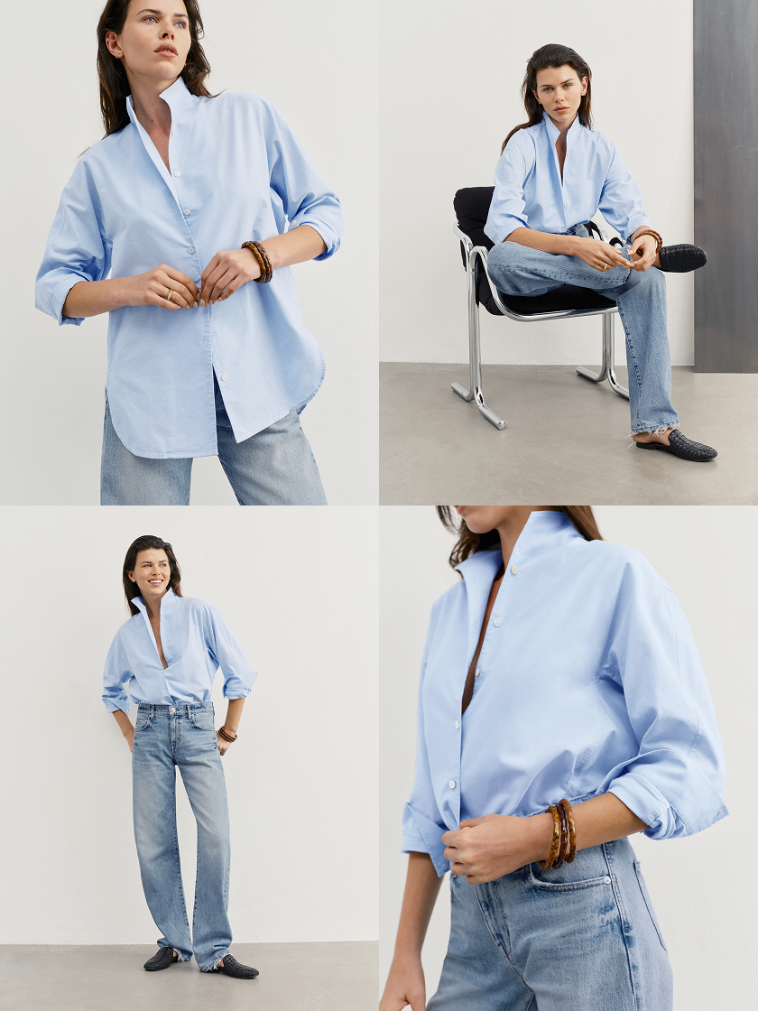 100% cotton oxford. Milled in Italy. A true year-round classic.