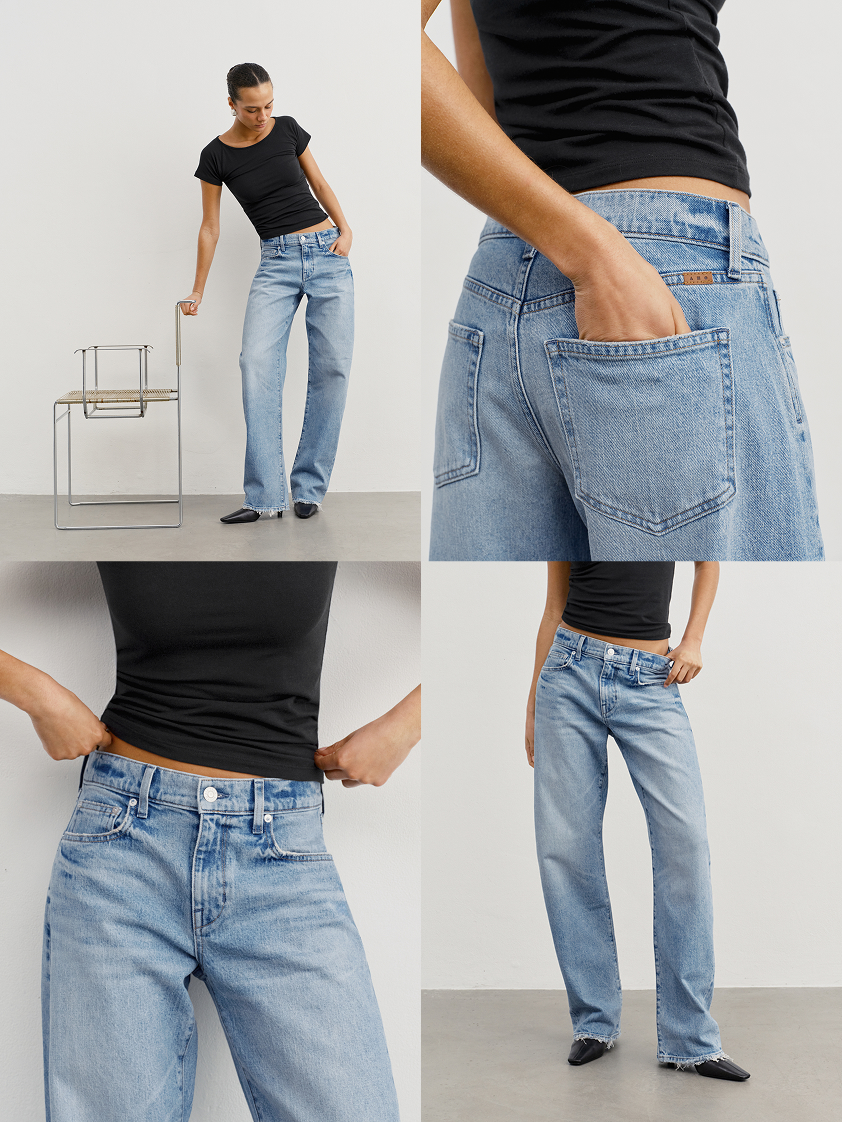 shown in beep beep. A truly special Japanese denim that looks rigid but feels buttery soft. 
