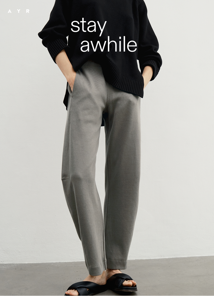 stay awhile. shop the space pant now.