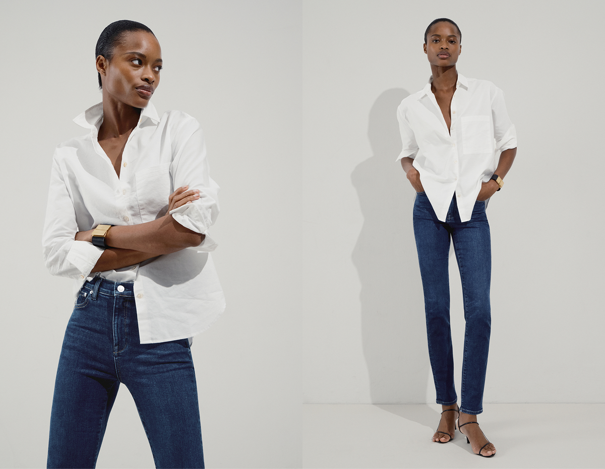 A sexy stovepipe jean with an extra high rise. Shop now. 