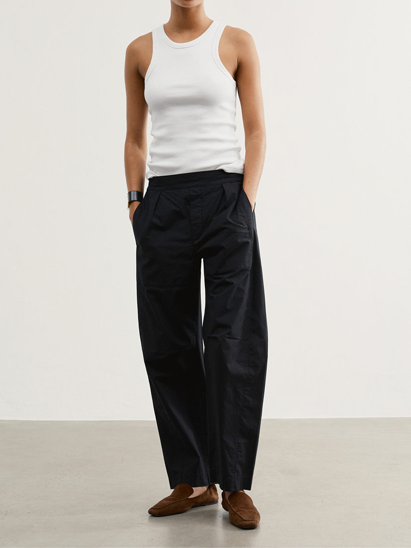 Introducing: The Swish pant. A resort pant in crisp Italian cotton poplin.