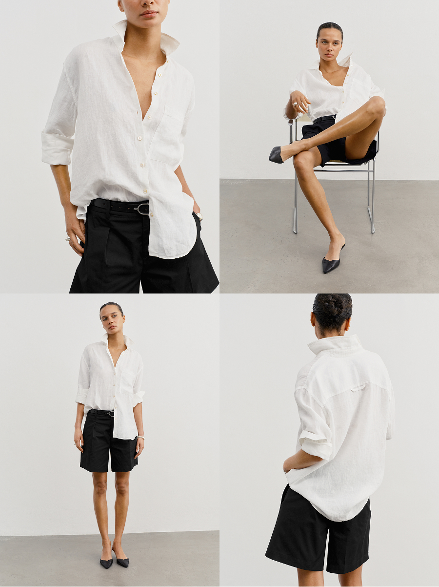 100% pure Irish linen. Holds its shape, washes well.