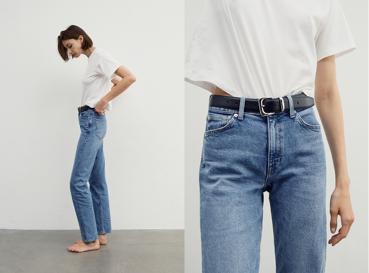 Shown in wash Yada Yada. Medium wash with vintage character and light distressing along the pockets.