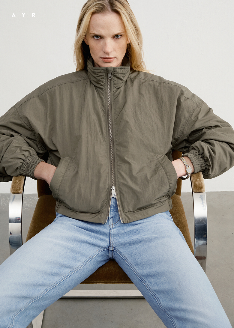 Introducing: The Kilo, a chic cropped bomber jacket