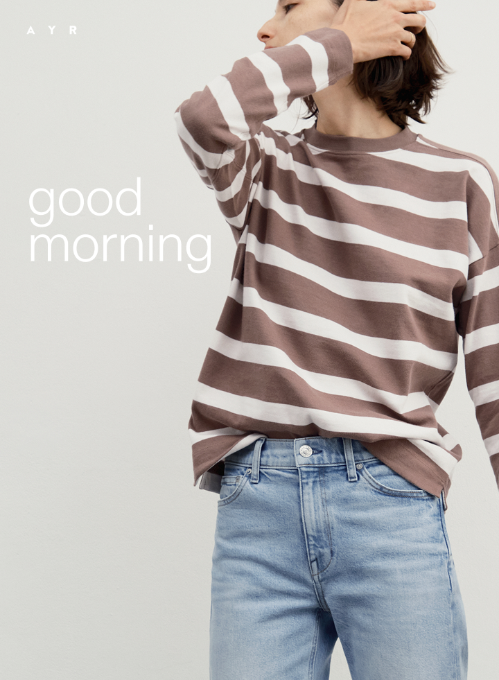good morning. the early mornings tee. shop now.