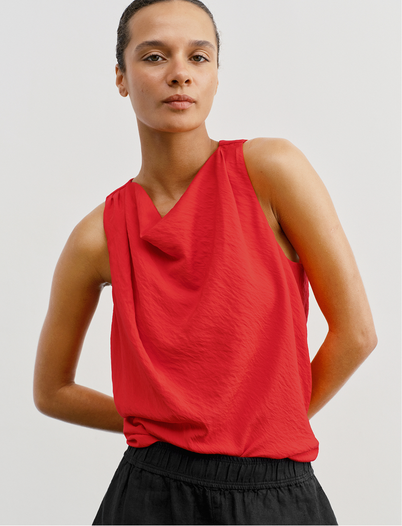 The Cascade. The prettiest tank—A light, airy way to elevate everything.