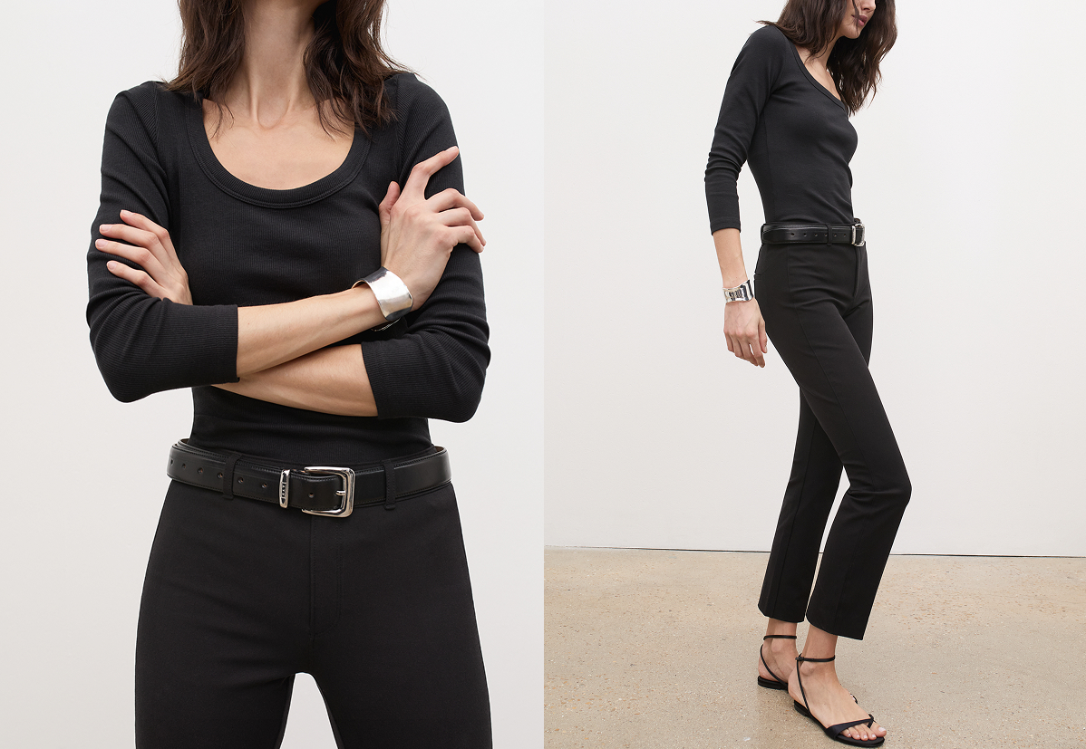 Timeless silhouette in a comfortable, curve-hugging bi-stretch cotton