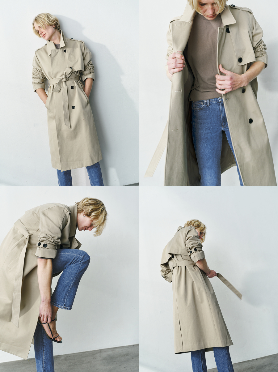 Cut from a super luxe water-resistant cotton twill with a beautiful peachy-soft finish.