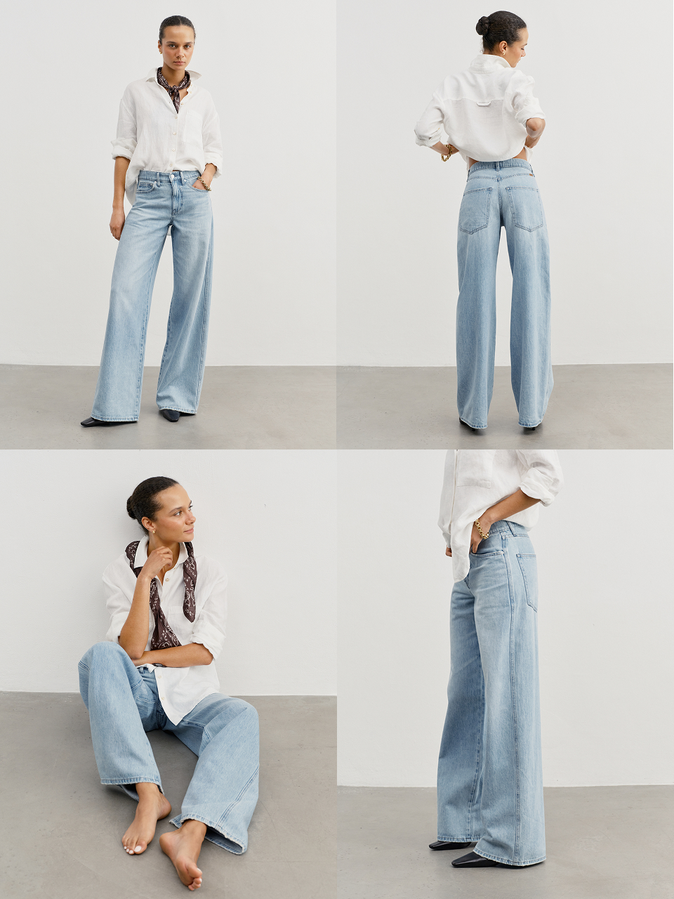 Shown in Glaciers. Weightless Italian cotton denim. 
