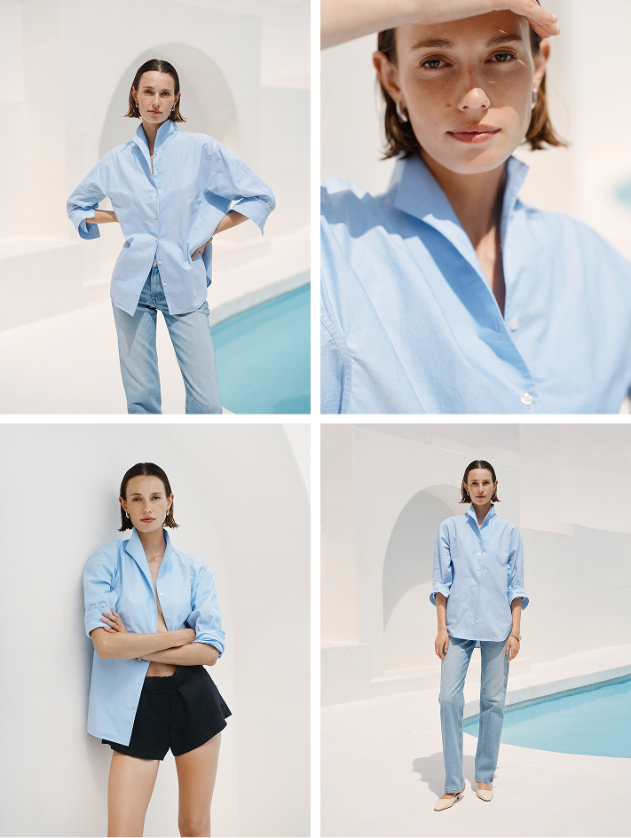 Also in Blue Oxford. Oversized fit: makes it cool.