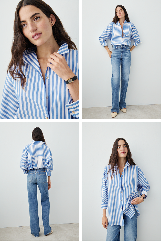 100% cotton poplin. As crispy as a gulp of freshly-carbonated sparkling water.