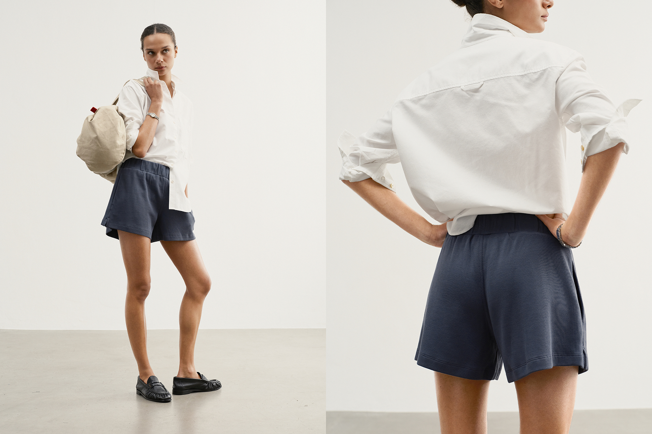 Shown in White. 100% cotton oxford. Milled in Italy. A true year-round classic.