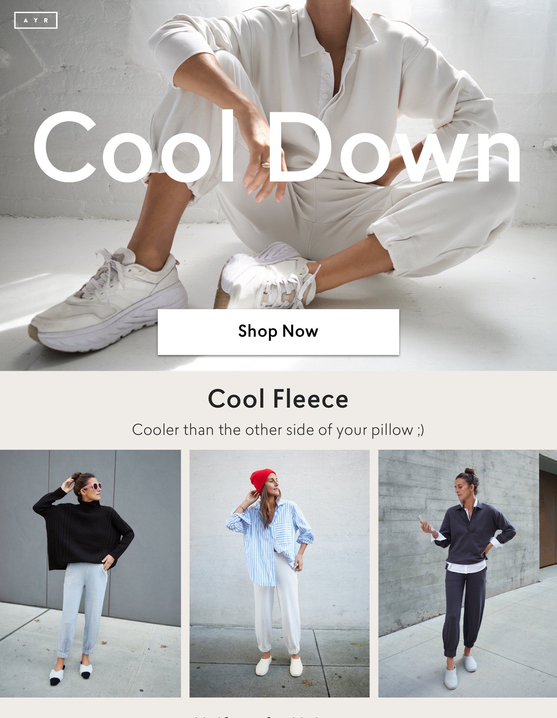 happy hugs in sweatsuit form