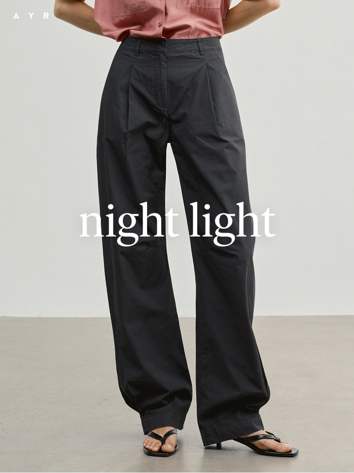 night light. introducing: the archetype pant in asphalt.