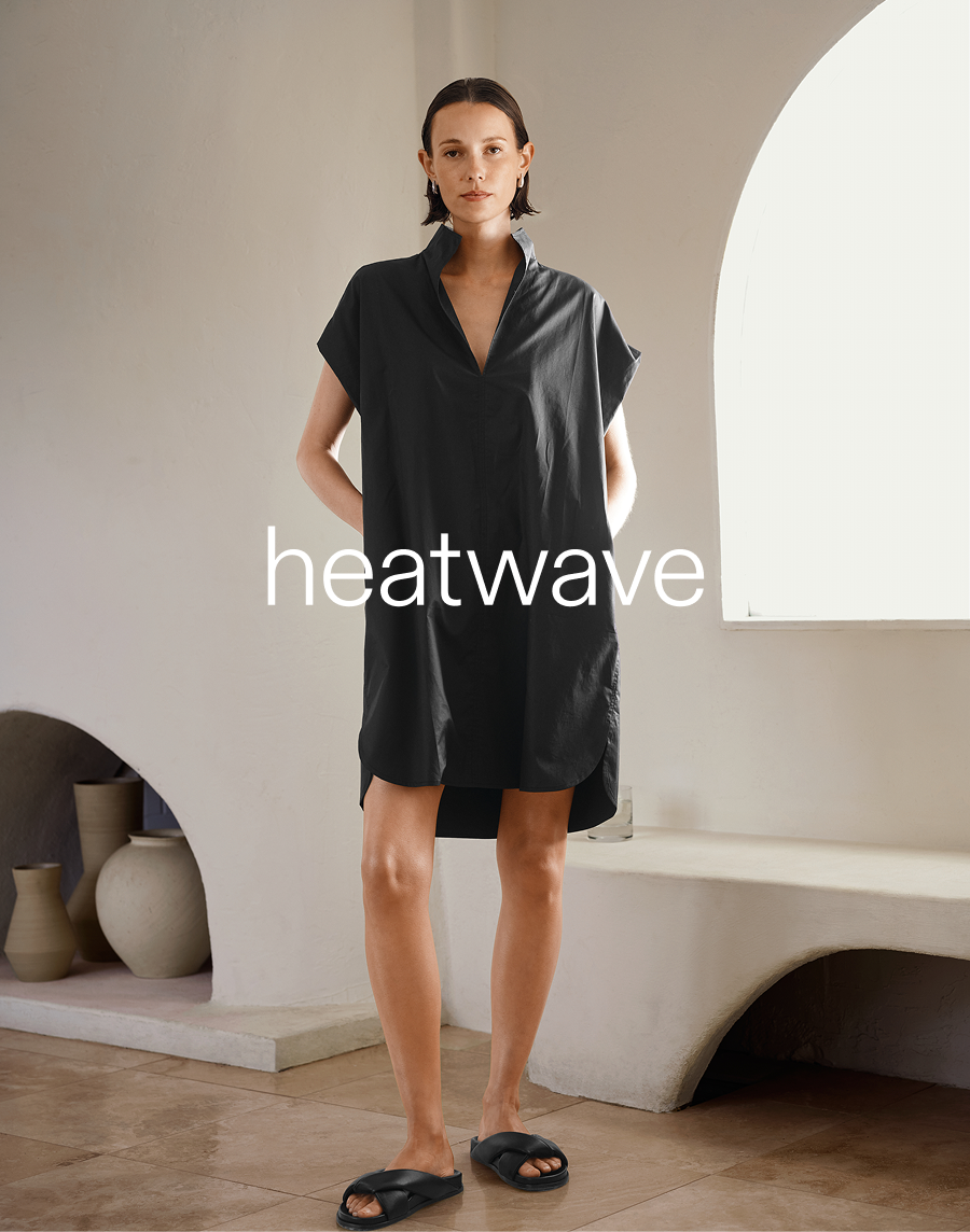 heatwave. 100% Cotton Poplin. shop our new dress now.
