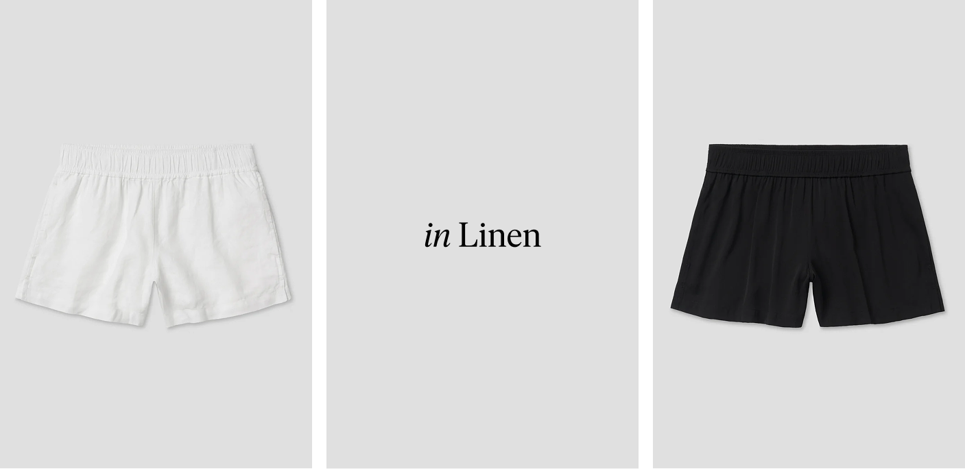 shop the shimmy short in linen