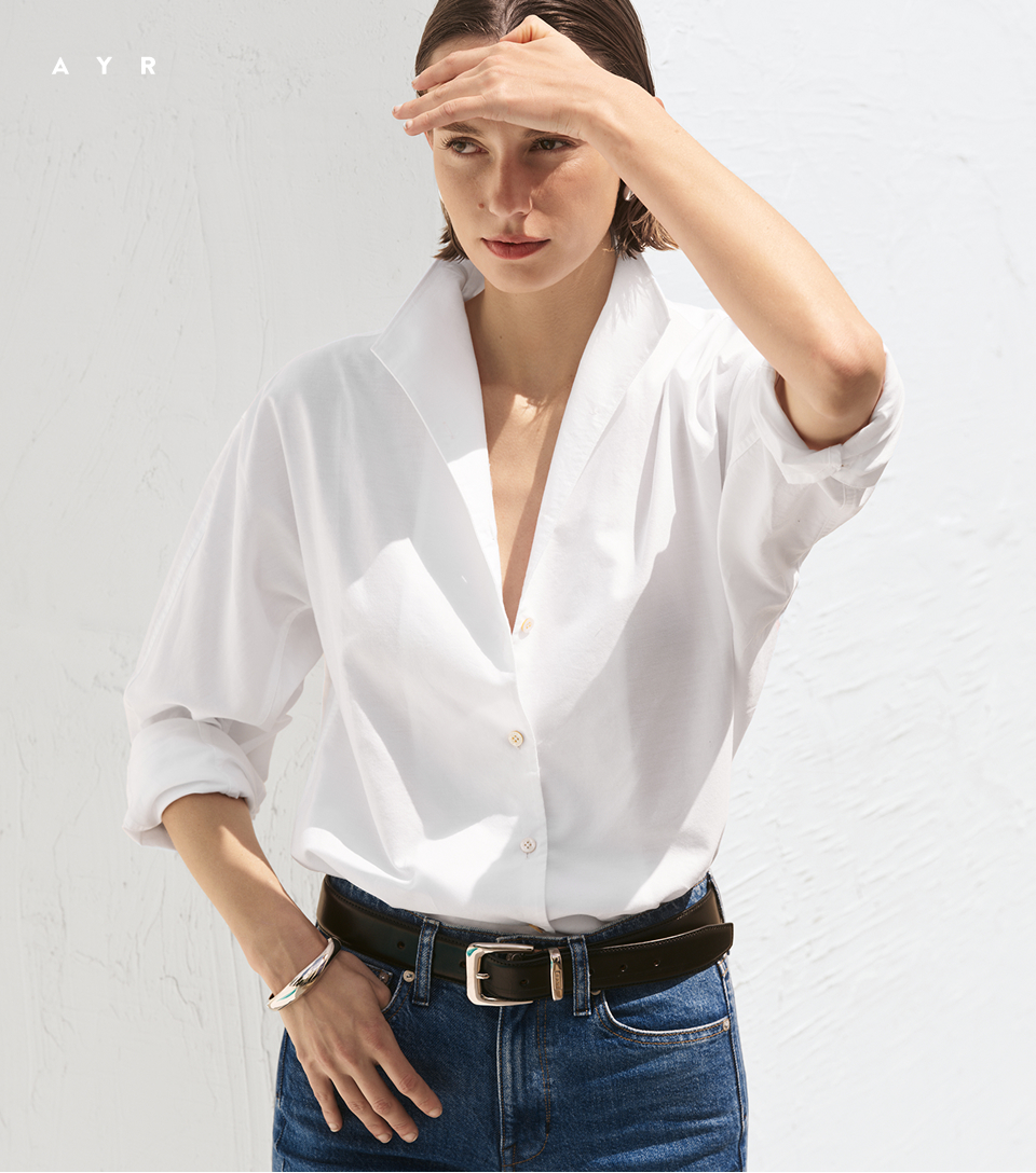 The Tate shirt. Inspired by a vintage Dior men’s dress shirt discovered at a little shop in Milan.