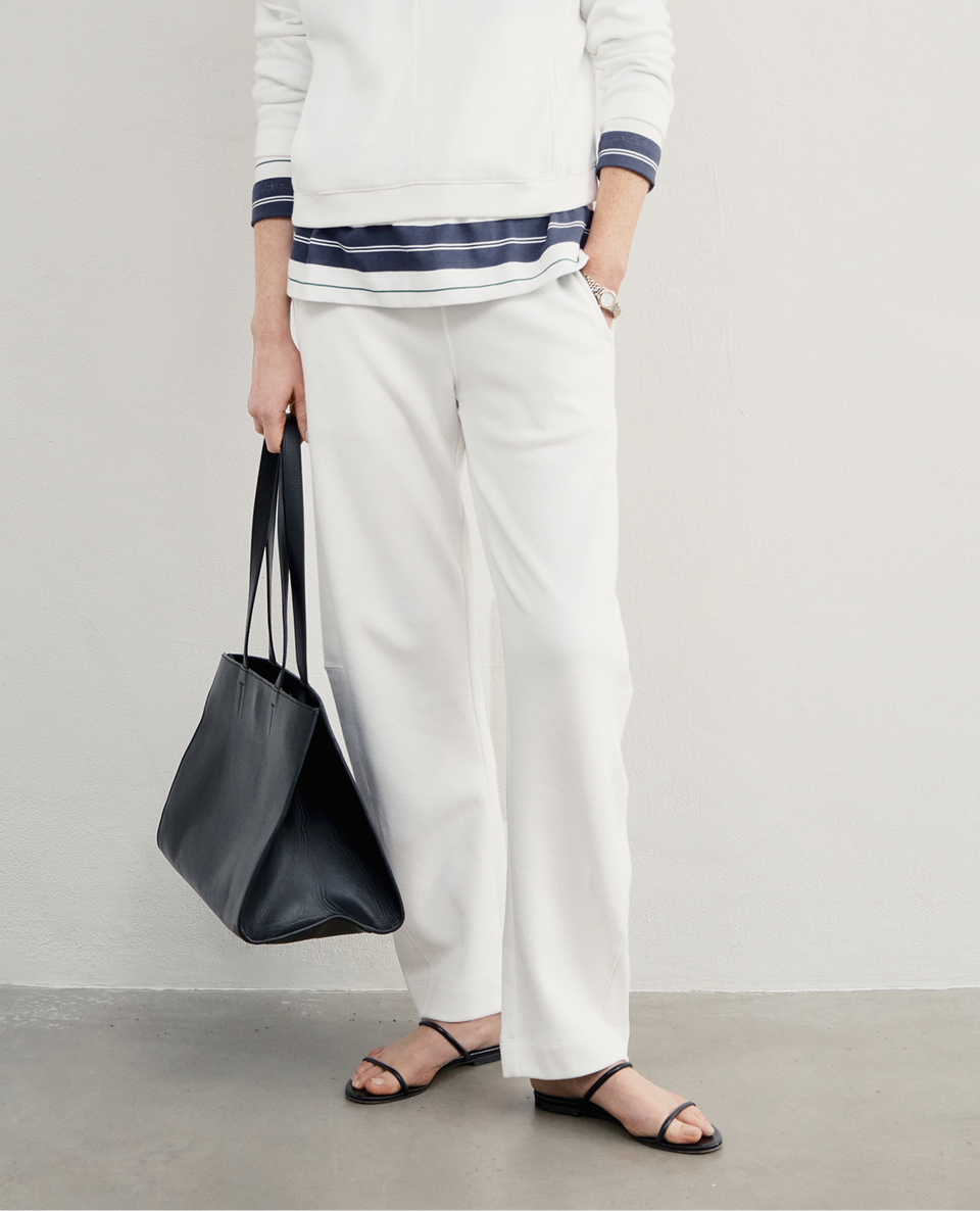 The Space. Cotton rib knit pants. Shop now.