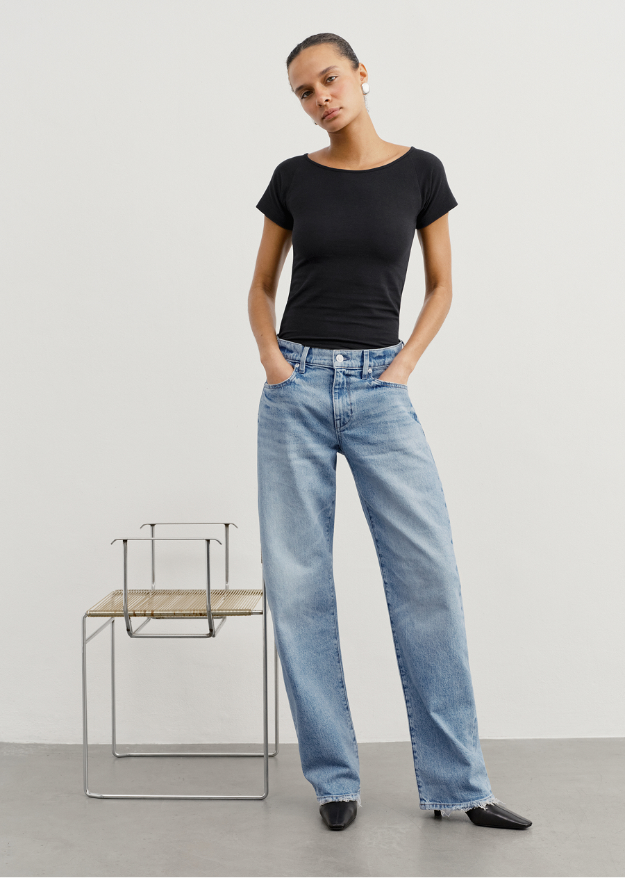 Restocked: The Culture jean in Beep Beep. Don't miss out.