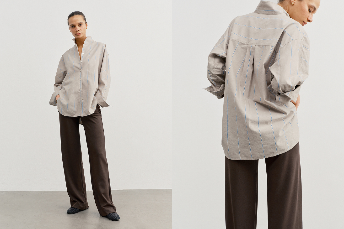 A soft, yarn-dyed cotton oxford that feels luxuriously lived-in.