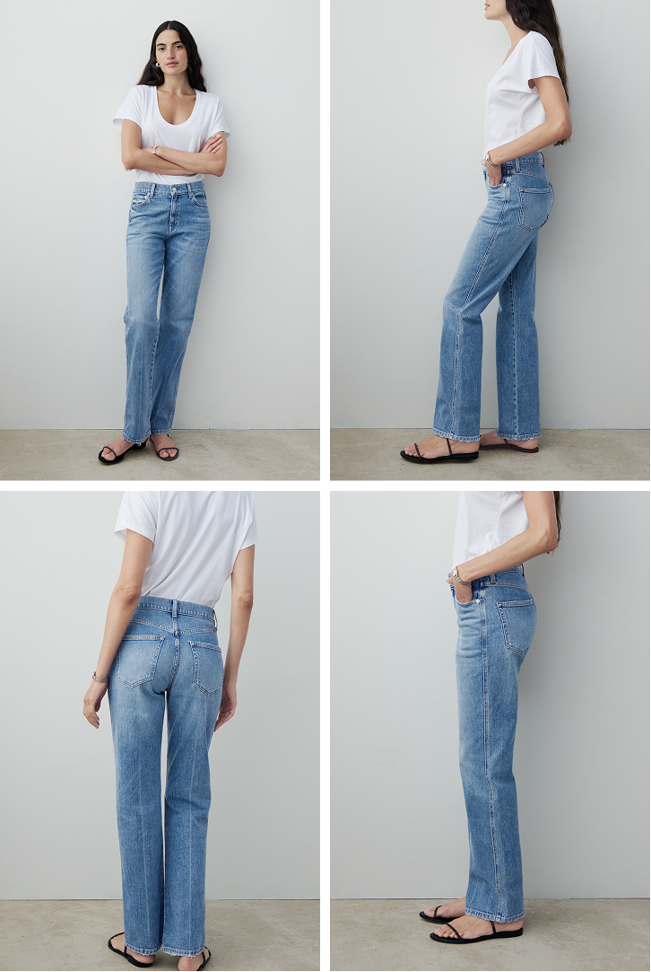 A high rise super sexy cowboy jean made in Los Angeles.