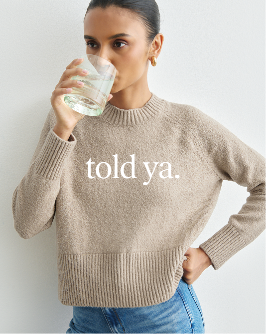 Told ya. The softest sweater in the world. Knit from our cult classic Softie Yarn™