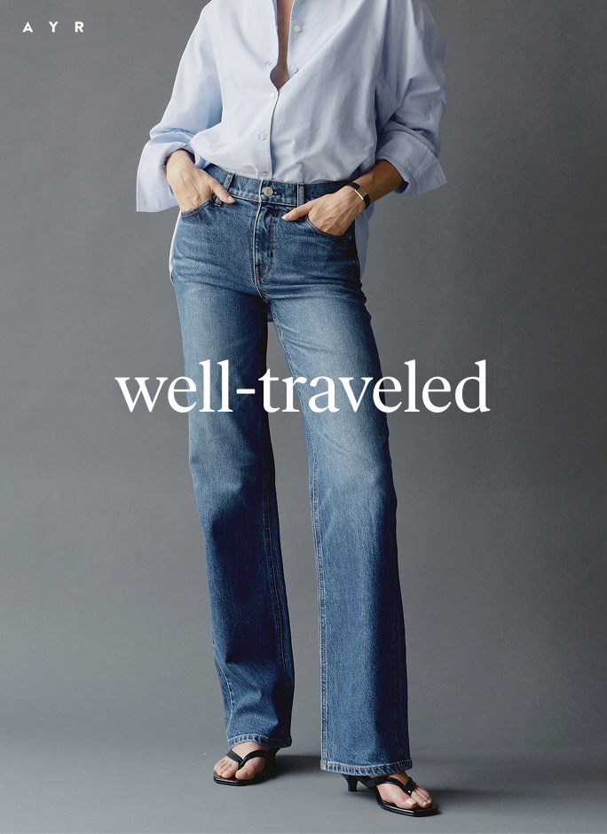 well-traveled. the secret sauce jean.