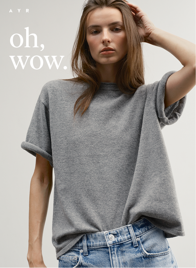 oh wow. introducing: the oversize kiss cashmere tee.