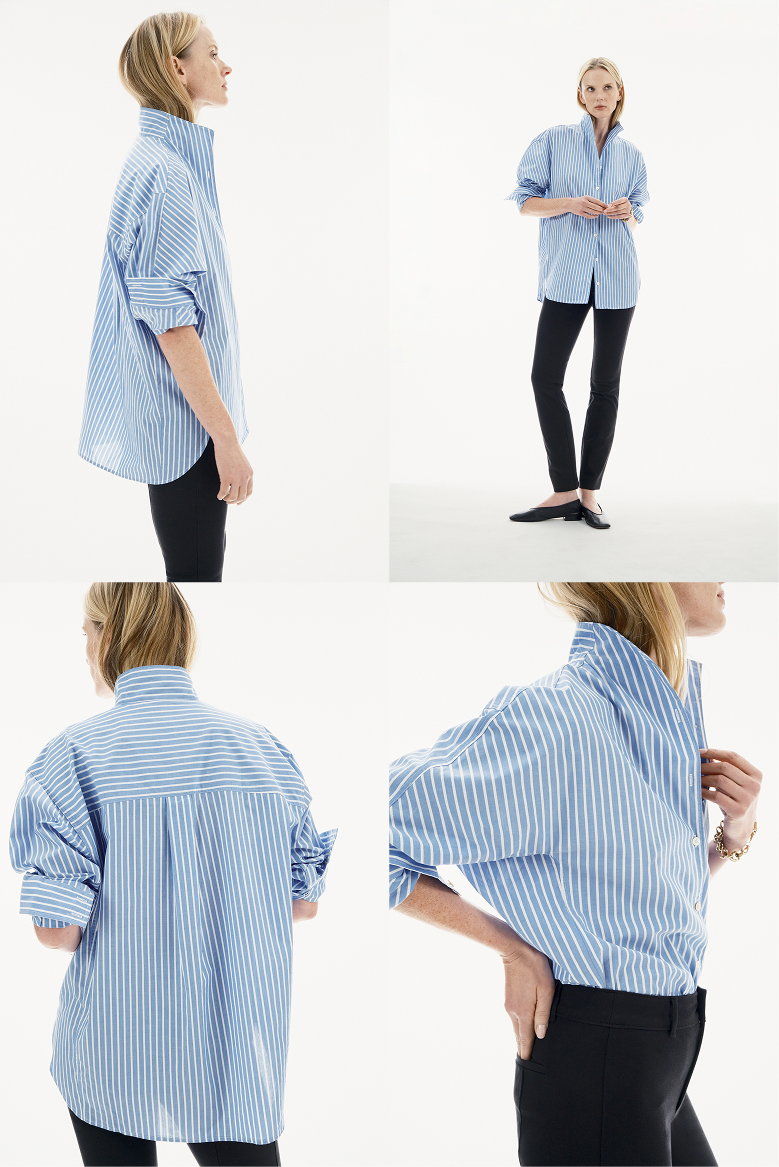 100% cotton poplin. As crispy as a gulp of freshly-carbonated sparkling water.