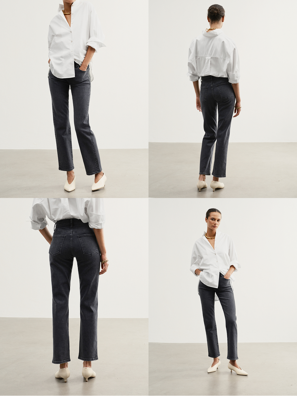 Ultra fitted 1990s straight leg that hits right where you want it. 